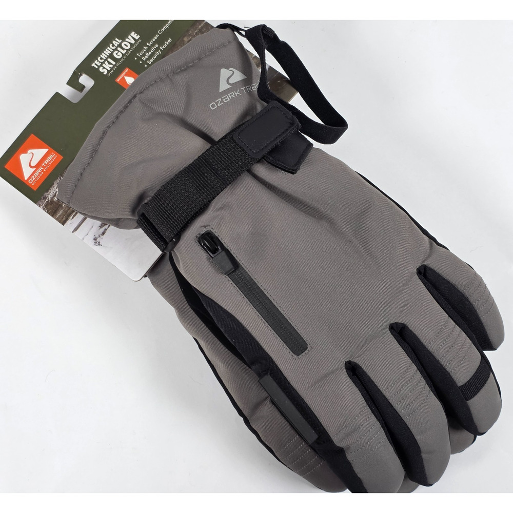 NWT Ozark Trail Technical Ski Glove Women's S/M 3m Thinsulate Insulation Gray